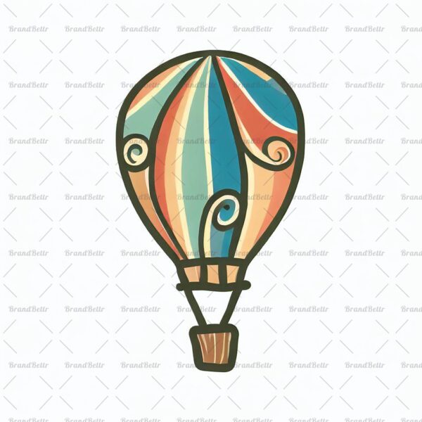 Verspielter Heißluftballon